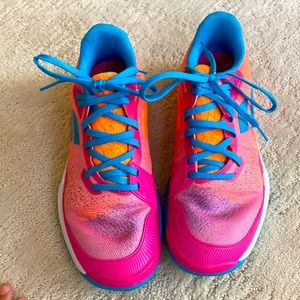 Pink blue and orange babolat running/ court shoes women’s size 10